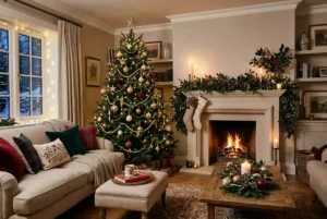 Christmas decorating ideas for a stylish UK living room
